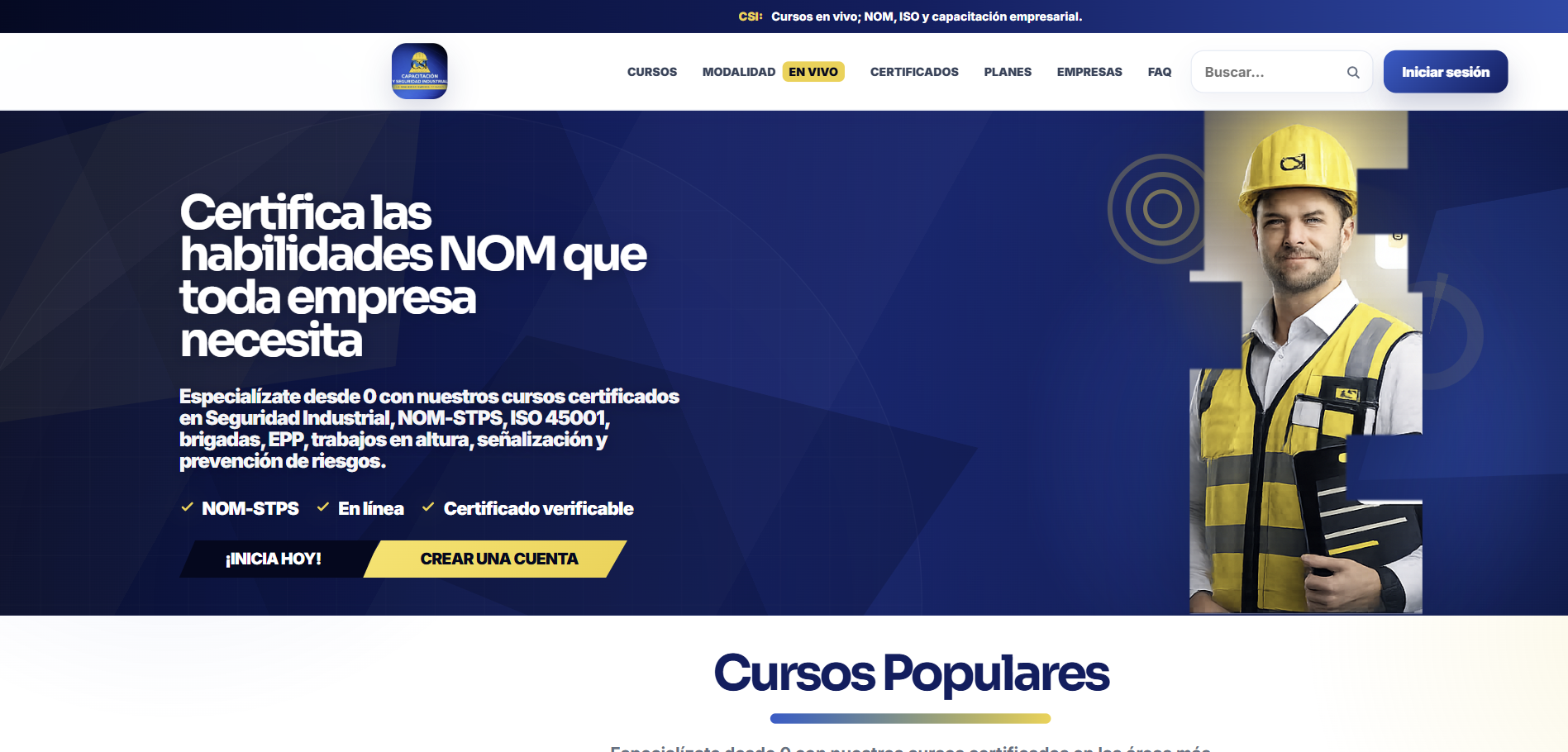 Sitio web RCS — Rigging and Construction Services